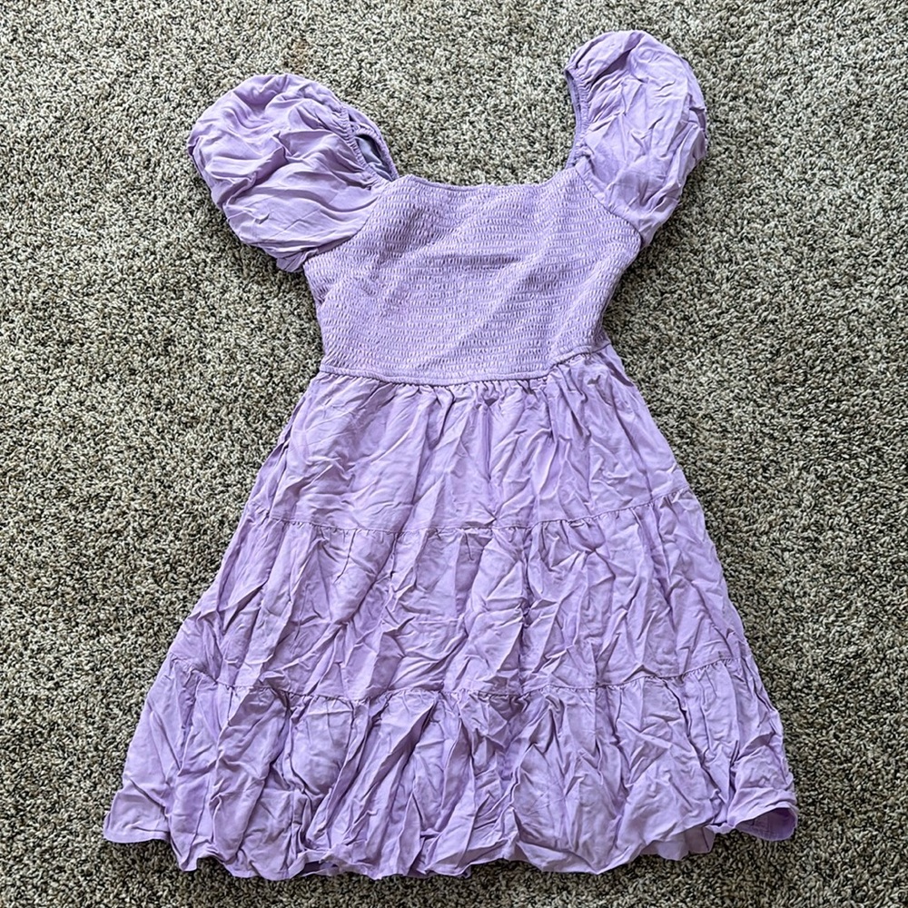 Purple Off the Shoulder Dress